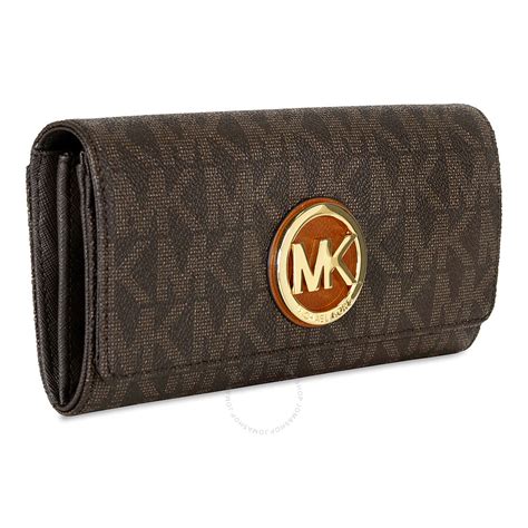 michael kors fulton large carryall wallet brown